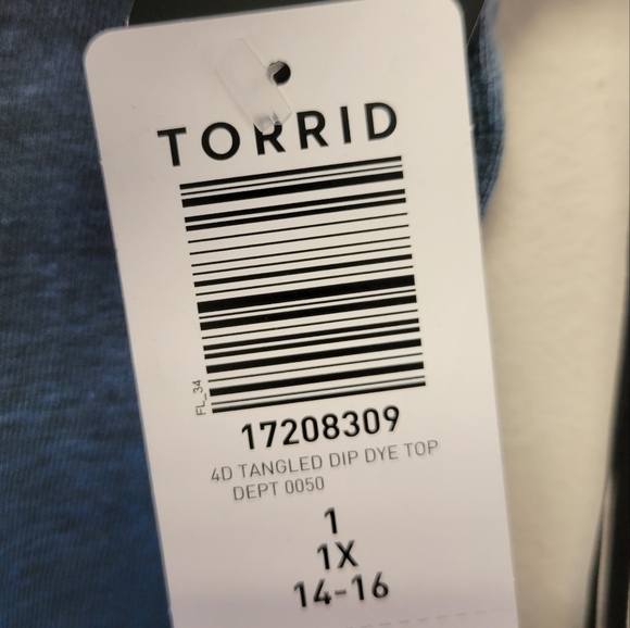 Torrid Disney Tangled Rapunzel And Flynn Dip Dye t-shirt grey blue 1X - Picture 7 of 8